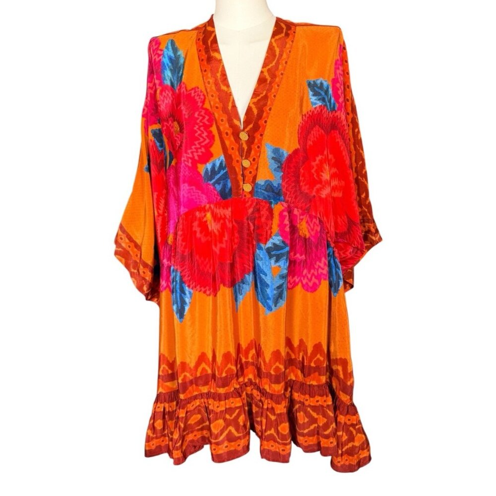 NWT Anthropologie Multicolored Floral Dress Women's Sz XL